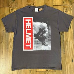 SOLD!!Hanes Gray Helmet Band T-Shirt Sz M